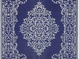 White and Blue oriental Rugs Lightweight Indoor Outdoor Reversible Plastic area Rug 5 9 X 8 9 Feet Medallion oriental Design Blue White