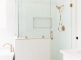 White and Gold Bath Rug Modern White Shower with Gold Faucets and Hardware Gold