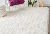 White area Rug for Nursery Lombardy Plush Shaggy Vr01 White Rug