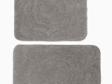 White Contour Bath Rug Set Of 2 Grey Bath Rug & Contour