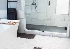 White Fur Bathroom Rugs Bathroom Makeover the Miller Affect