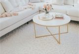 White Living Room area Rug White Living Room with Gold Marble Coffee Table
