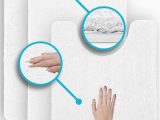 White Plush Bathroom Rugs Luxe Rug Plush Bathroom Rugs Bath Shower Mat W Non Slip Microfiber Super Absorbent White 3