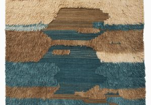 Wool or Cotton area Rugs Parinaaz Hand Knotted Wool Cotton Blue Beige Brown area Rug