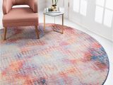 Yadira Tufted Wool area Rug Downtown Abstract soho orange Blue area Rug