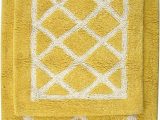 Yellow and Grey Bath Rug Amazon Com Yellow and White Lattice Bath Rug Set Kitchen