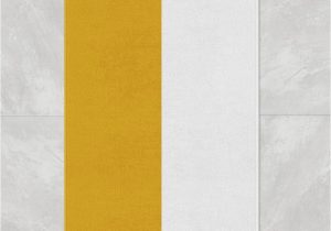 Yellow and White Bathroom Rug Mustard Yellow and White Striped Bath Mat