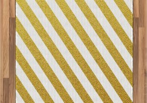 Yellow and White Striped area Rug Amazon Lunarable Striped area Rug Diagonal Bold Lines