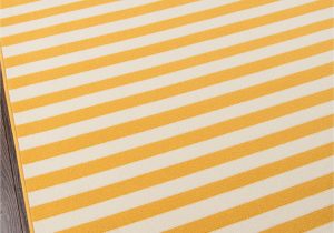 Yellow and White Striped area Rug Halliday Striped Yellow White Indoor Outdoor area Rug