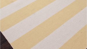 Yellow and White Striped area Rug Tierra Collection From Jaipur Cornsilk Yellow and White