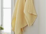 Yellow Bath towels and Rugs Giant Waffle Guest towel soft Yellow