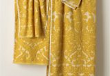 Yellow Bath towels and Rugs Perpetual Blooms towels