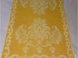 Yellow Bath towels and Rugs Vintage Retro Pequot Yellow and Gold Sculptured Fringe Bath