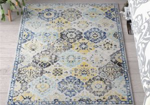 Yellow Gray Blue Rug Hillsby oriental Blue/yellow/gray area Rug