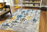 Yellow Gray Blue Rug Rugs for Living Room Yellow Blue Grey 8×10 area Rugs8x11 Rugs