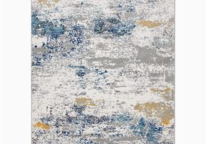 Yellow Gray Blue Rug Victoria 9146 Abstract area Rug