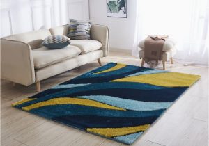 Yellow Turquoise and Gray area Rugs Amazing Rugs Aria 8 X 11 Shag Yellow, Navy Blue Indoor area Rug In …