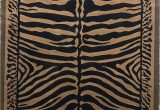 Zebra Print area Rug 8×10 Kingdom Zebra Skin Print area Rug Black & Gold Design D142 8 Feet X 10 Feet