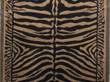 Zebra Print area Rug 8×10 Kingdom Zebra Skin Print area Rug Black & Gold Design D142 8 Feet X 10 Feet