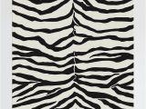 Zebra Print area Rug 8×10 Zebra Black Rug