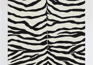 Zebra Print area Rug 8×10 Zebra Black Rug