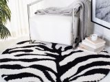 Zebra Print area Rugs Target Safavieh Zebra Shag 7 X 7 Ivory/black Round Indoor Animal Print …