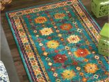 Zosia Hand Tufted Wool Teal area Rug Foerster Handmade Tufted Wool Multi-colored Rug
