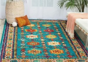 Zosia Hand Tufted Wool Teal area Rug Nourison Bohemian & Eclectic Indoor Wool Patterned Rug Overstock.com